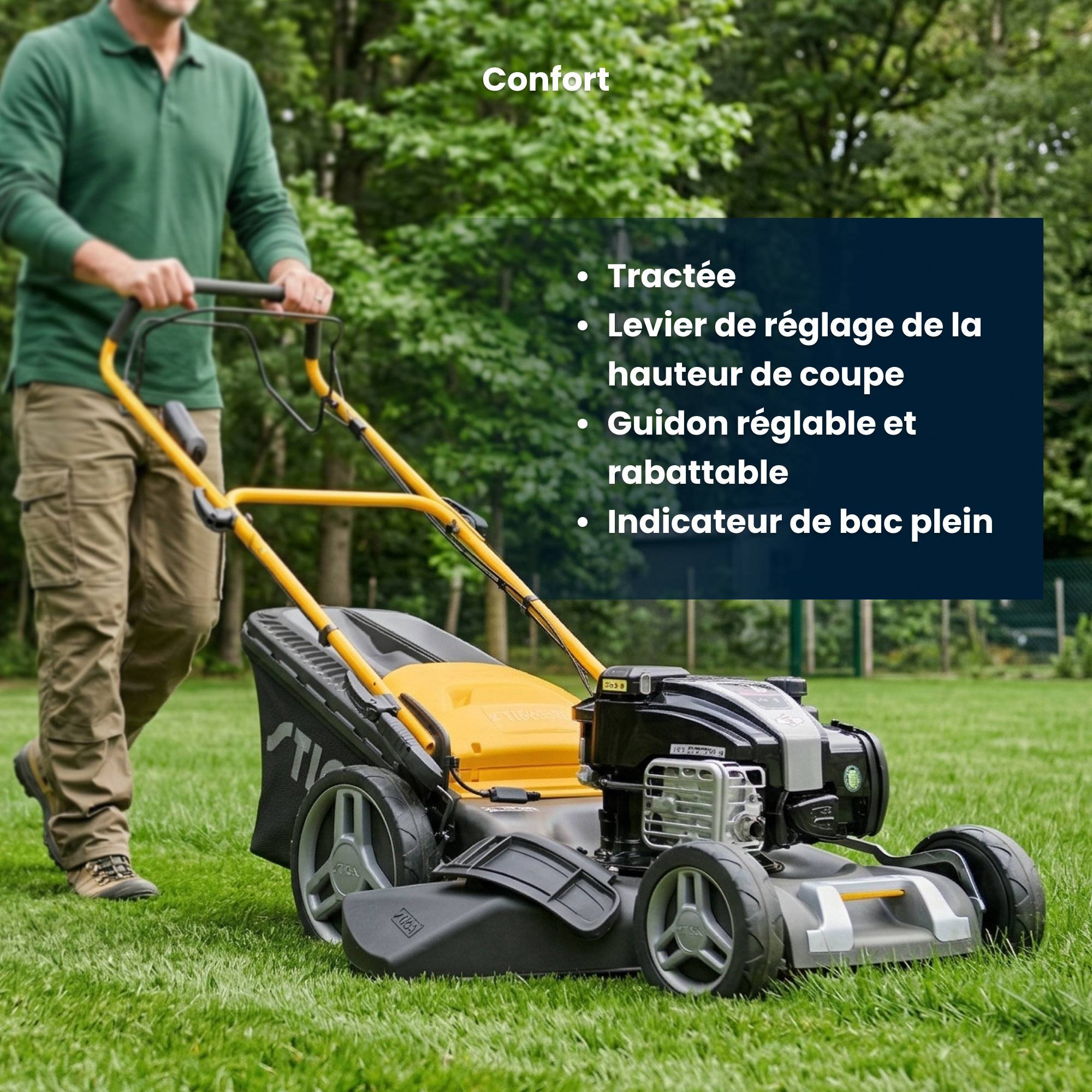 Stiga - Tondeuse thermique autotractée Combi 48 SEQ B MS, Moteur B&S 150 cc, Largeur 46 cm, 4-en-1 avec démarrage électrique - STIGA - Image 6