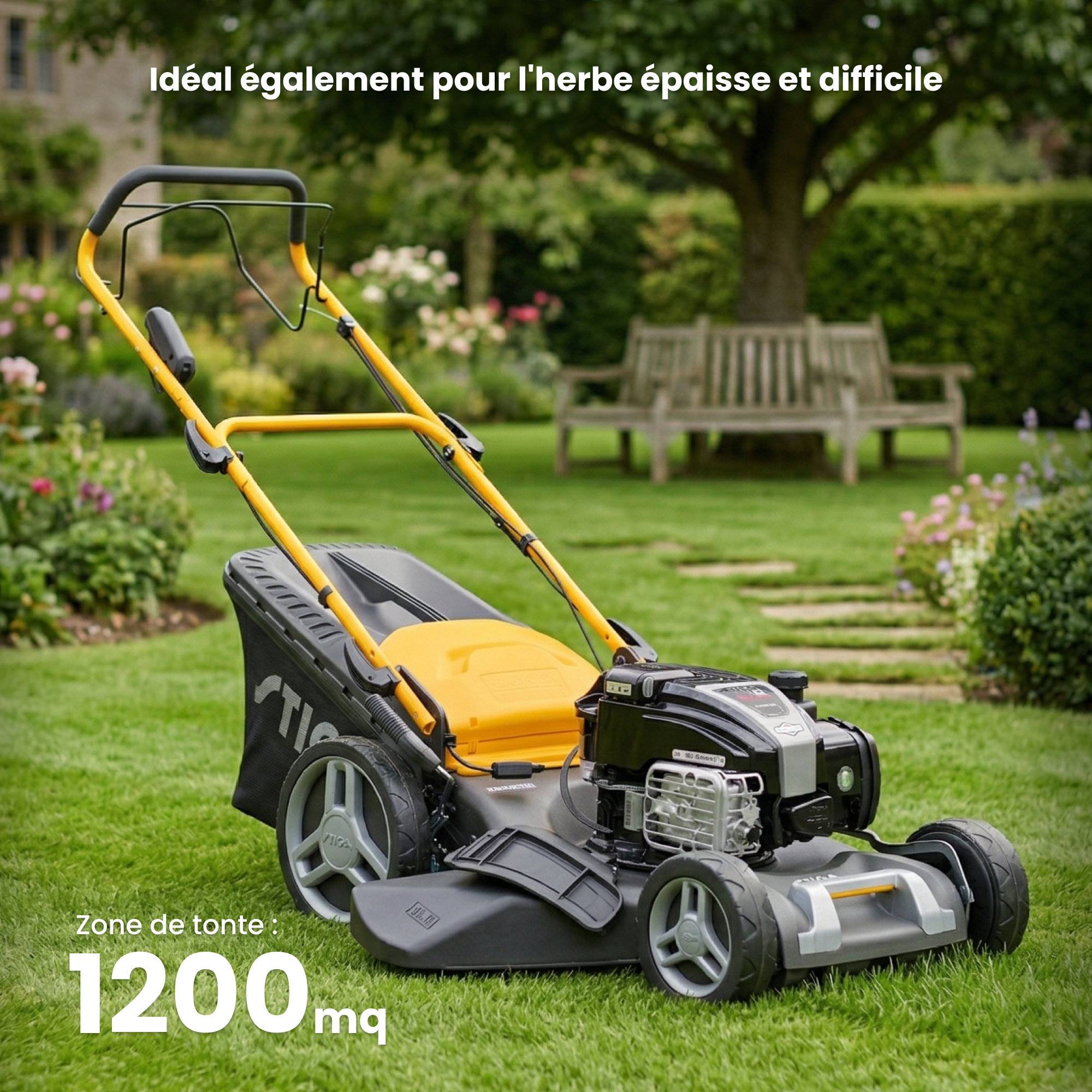 Stiga - Tondeuse thermique autotractée Combi 48 SEQ B MS, Moteur B&S 150 cc, Largeur 46 cm, 4-en-1 avec démarrage électrique - STIGA - Image 3