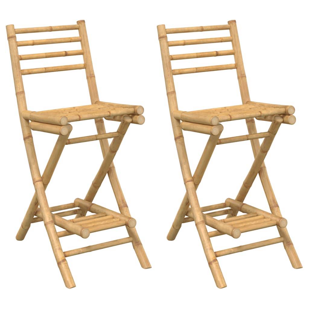 Tabourets de bar bambou naturel 40 x 57.5 x 97 cm - PANGIVO - Image 2