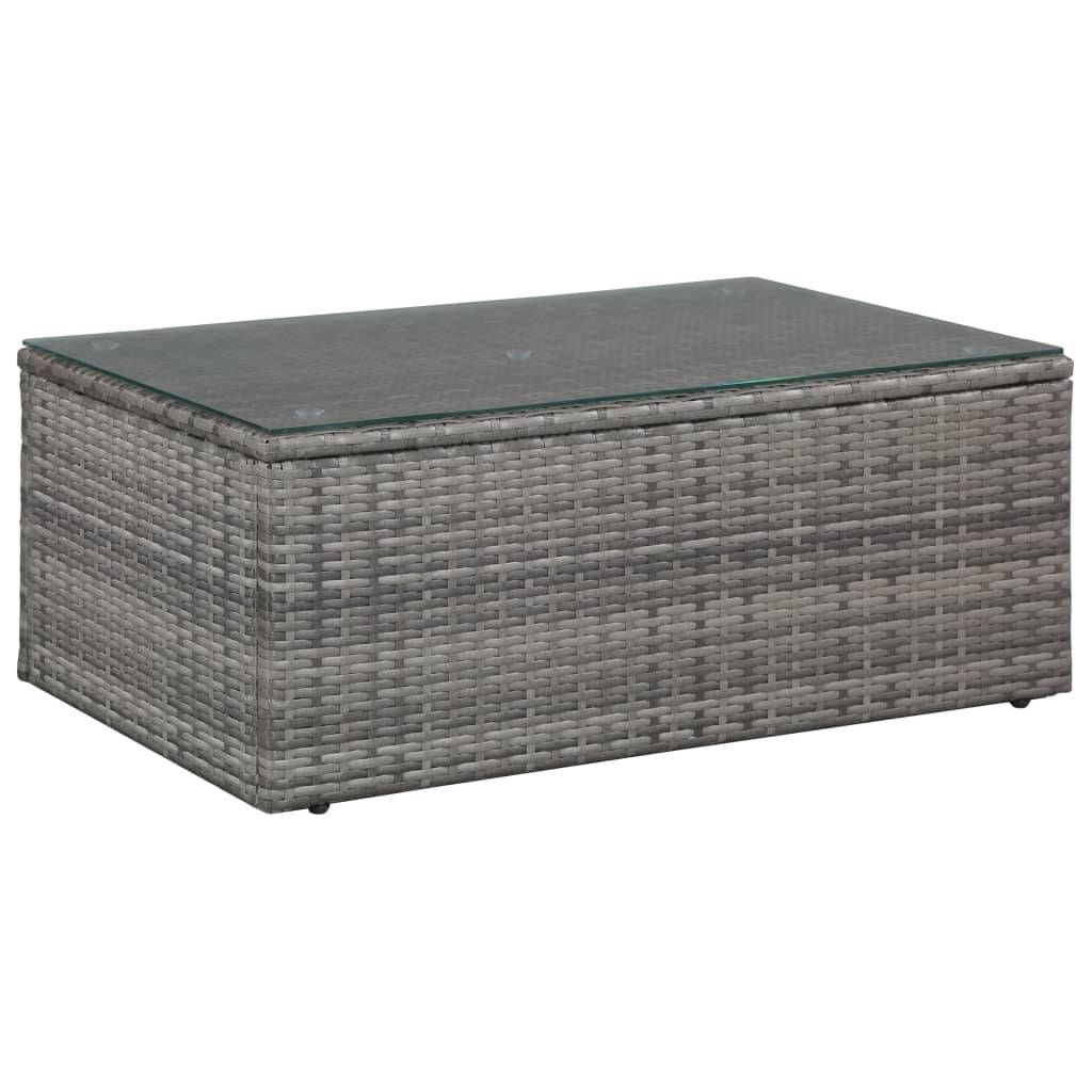 Vidaxl - Salon de jardin 4 pcs avec coussins Résine tressée Gris vidaXL 43956 - Image 5