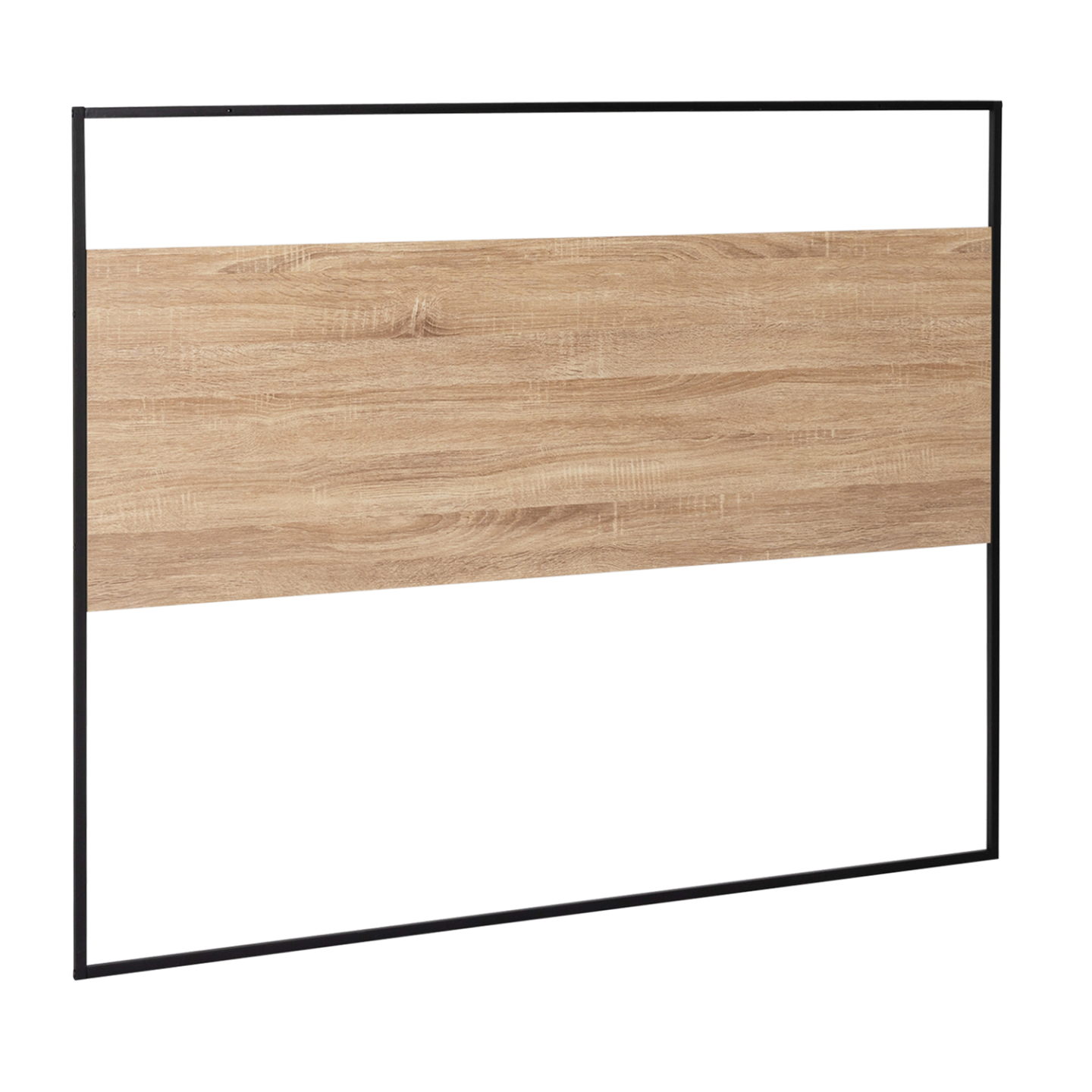 Tête de lit avec fixations murales DETROIT 145 cm bois et métal noir design industriel - Image 2