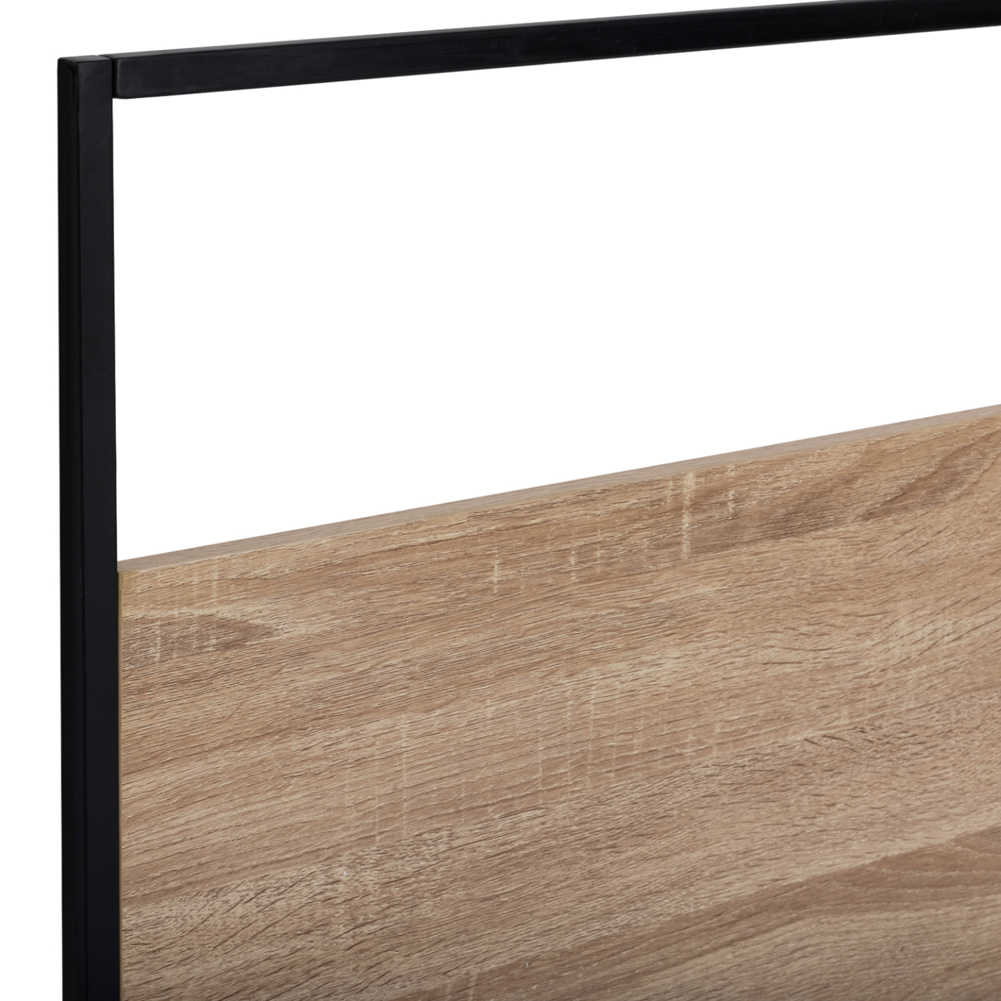 Tête de lit avec fixations murales DETROIT 145 cm bois et métal noir design industriel - Image 5