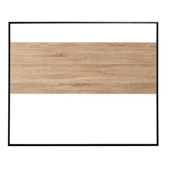 Tête de lit avec fixations murales DETROIT 145 cm bois et métal noir design industriel - Image 3