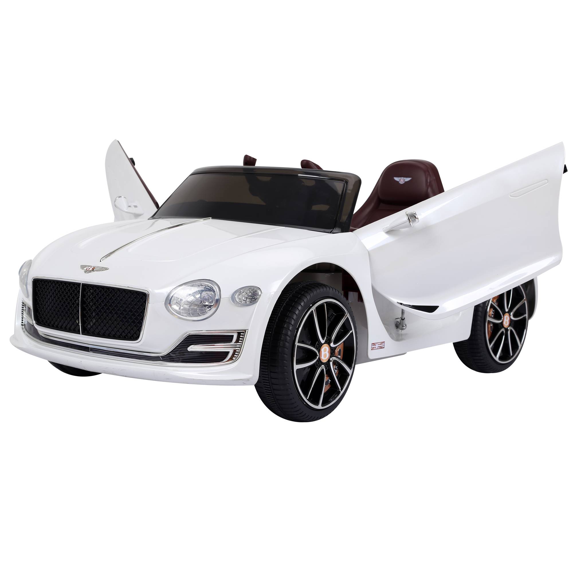 Sans Marque - Voiture électrique Bentley GT enfants licence télécommande 2 moteurs 390 blanche 108x60x43 cm - Image 2