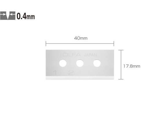 10 lames de cutter SKB-10/10B de 17,8 mm en étui - OLFA - OL20515 - Image 2