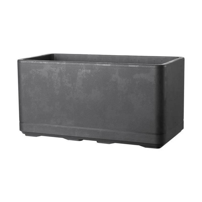 Deroma - Jardiniere Muret - Deroma - Cosmo - Anthracite - A Réserve D'eau - Roulettes - 78 Cm