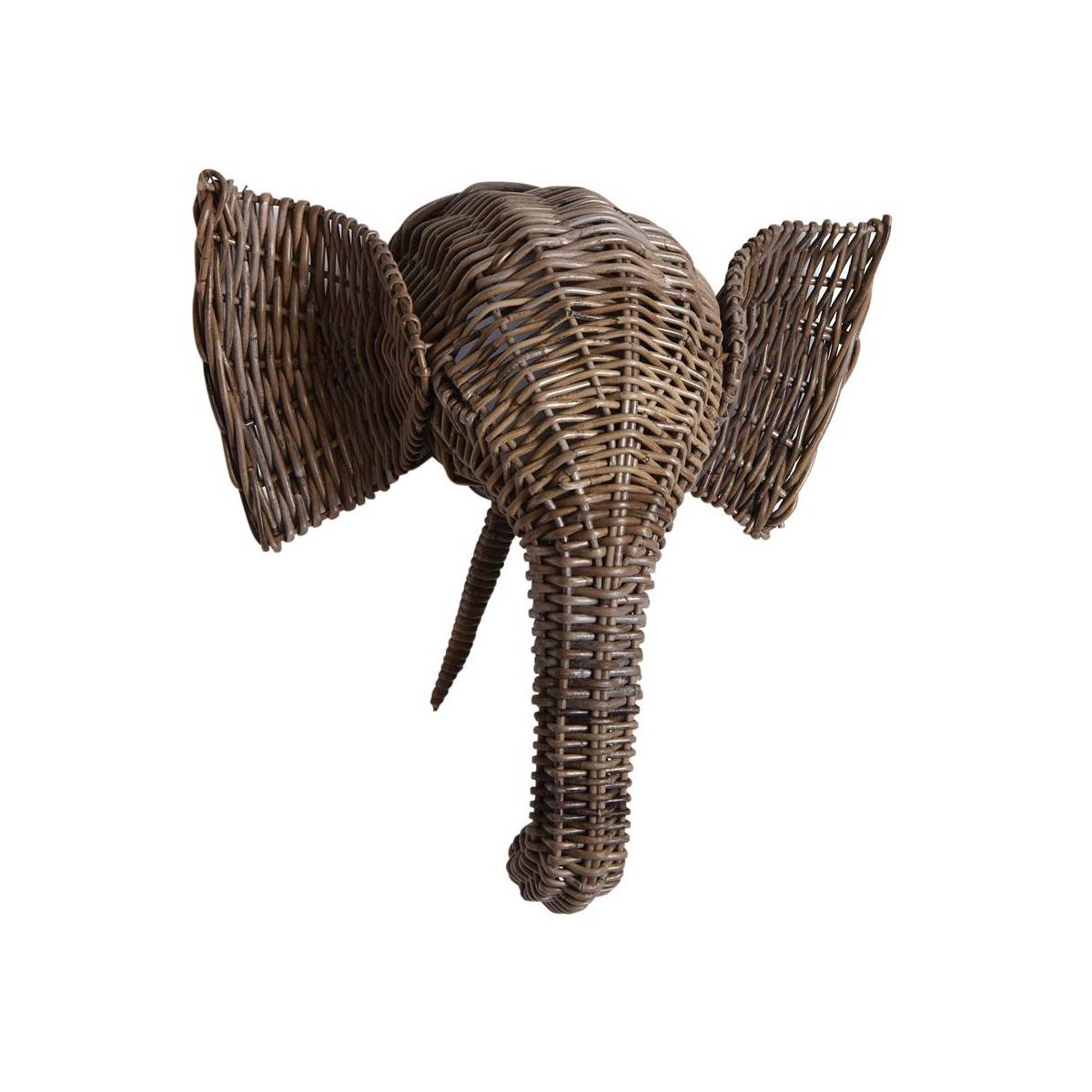 Aubry Gaspard - Trophée tête d'animal en poelet gris Eléphant - Imagen 1