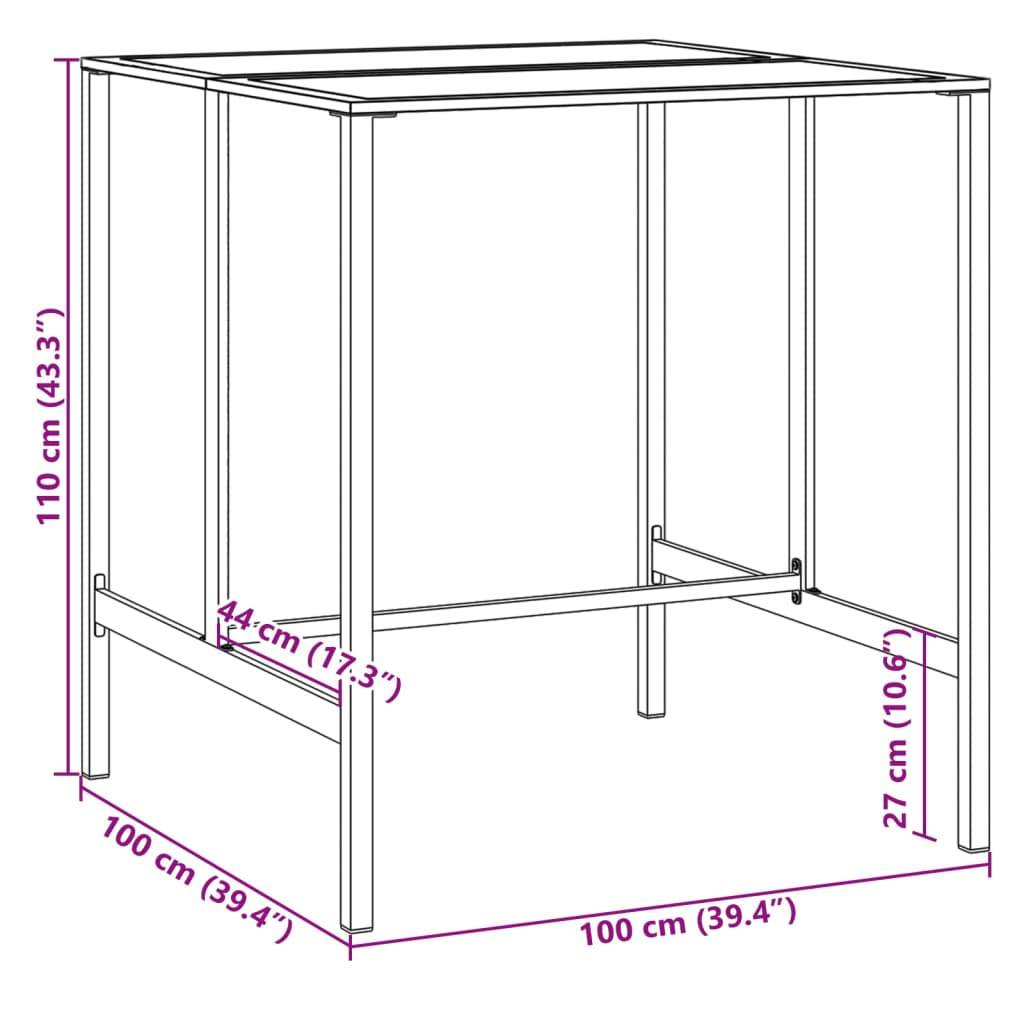 Vidaxl - Ensemble de bar de jardin 5 pcs noir acier enduit de poudre vidaXL 3283752 - Image 3