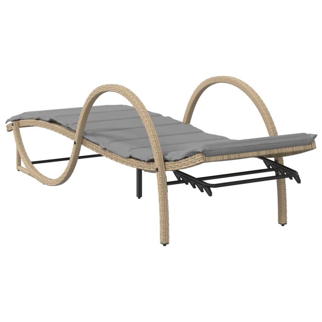Vidaxl - Chaises longues lot de 2 avec coussins beige résine tressée vidaXL 3277311 - Image 7