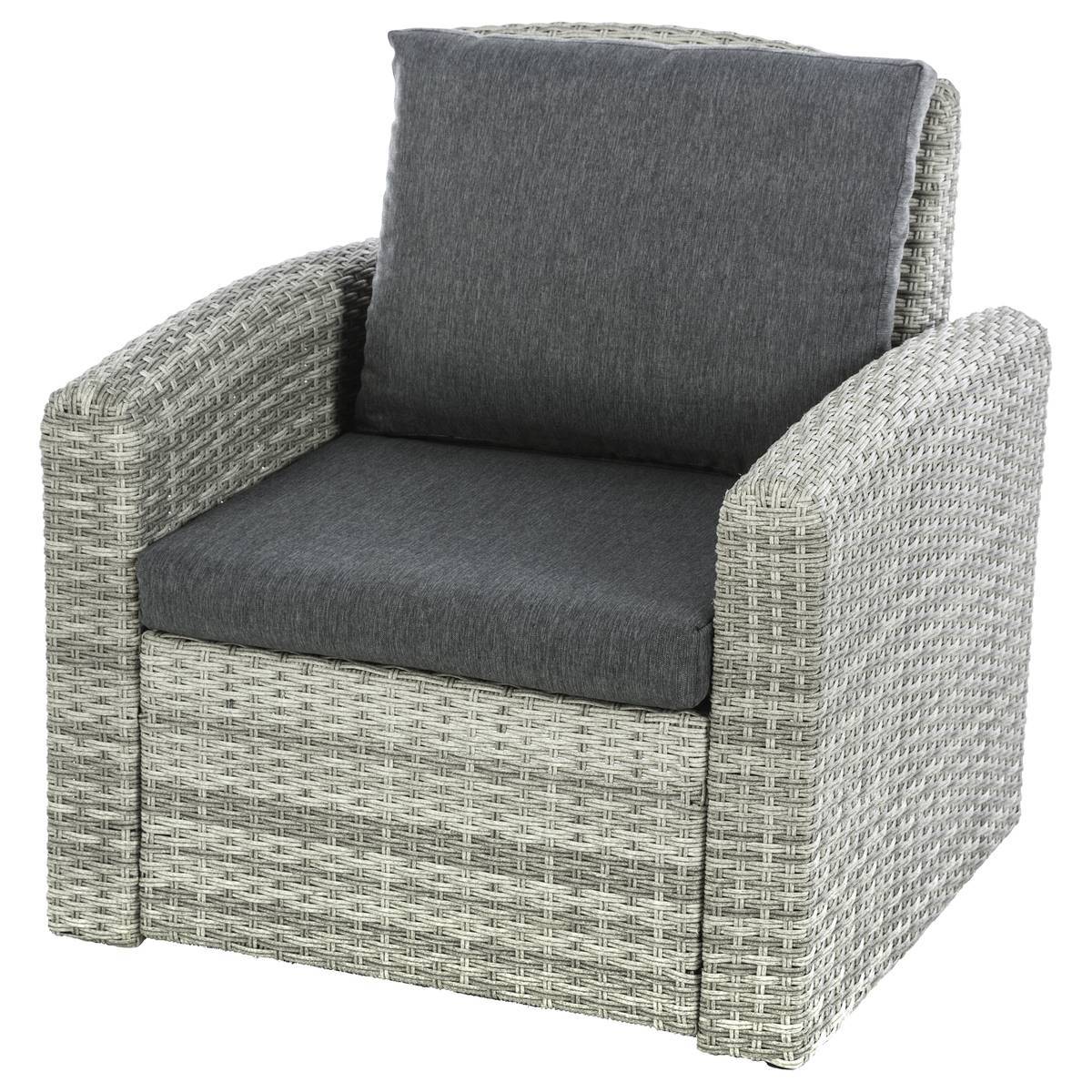 Hesperide - Fauteuil de salon de jardin "Polynésia" havane aluminium traité époxy en résine tressée Hespéride - Imagen 1