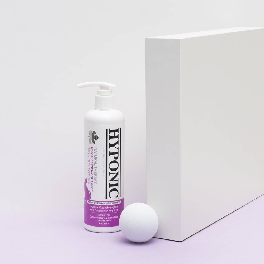 Shampoing sans parfum naturel et hypoallergénique pour chats 300 ml HYPONIC - Image 5