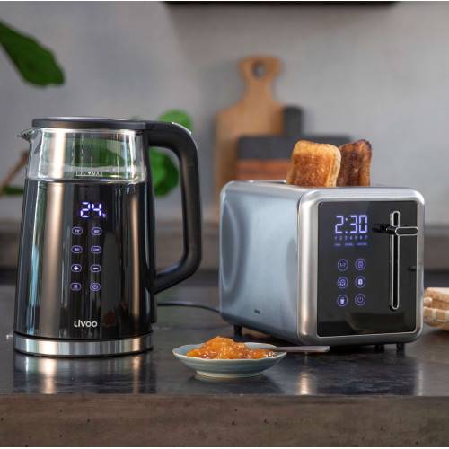 Livoo - Bouilloire digitale noire design 1.7L - Imagen 4