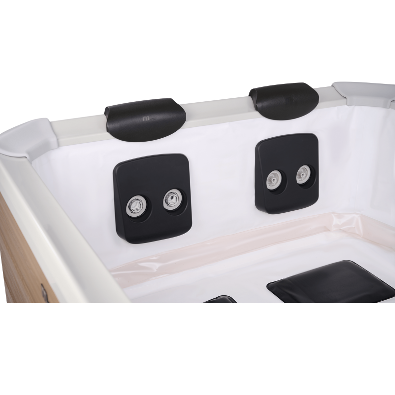 Spa rigide 6 places avec jets hydromassants Oslo Amber , 4 coussins et structure compacte 160×160×65 cm – Mspa - Image 6