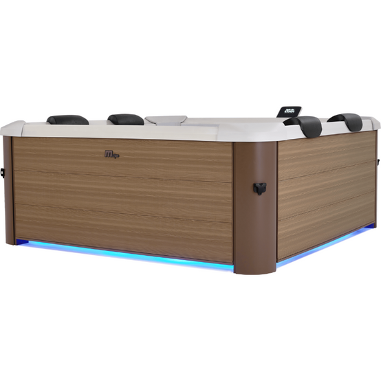 Spa rigide 6 places avec jets hydromassants Oslo Amber , 4 coussins et structure compacte 160×160×65 cm – Mspa - Image 2