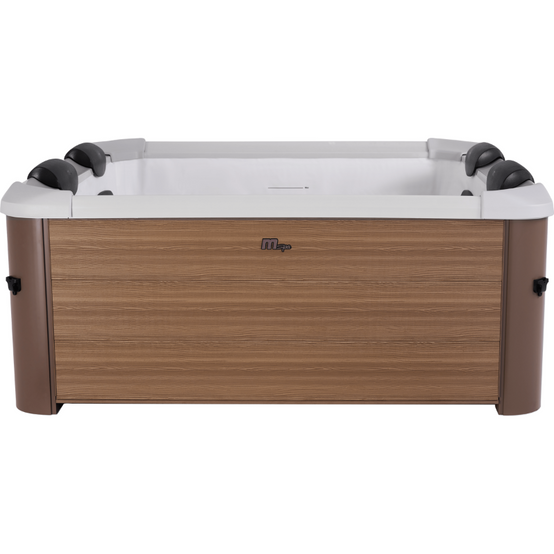 Spa rigide 6 places avec jets hydromassants Oslo Amber , 4 coussins et structure compacte 160×160×65 cm – Mspa - Image 3