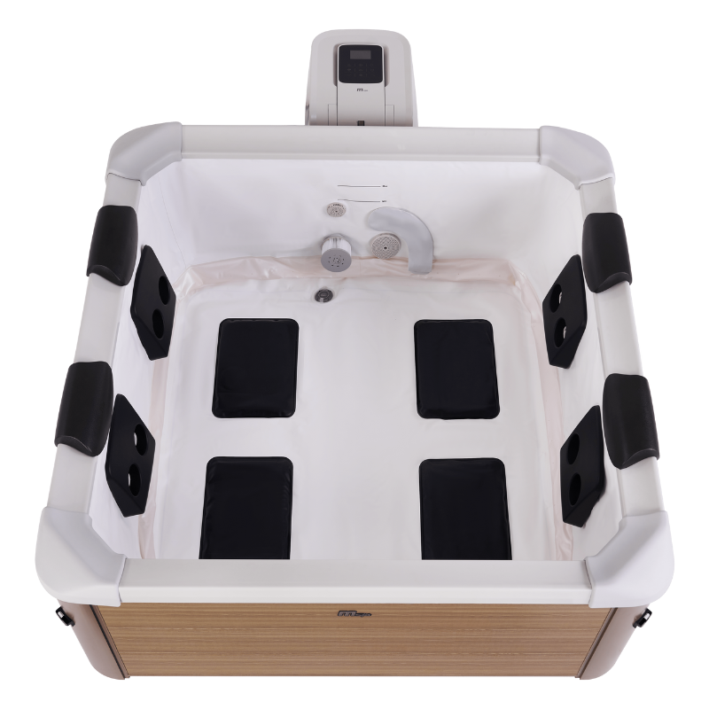 Spa rigide 6 places avec jets hydromassants Oslo Amber , 4 coussins et structure compacte 160×160×65 cm – Mspa - Image 5