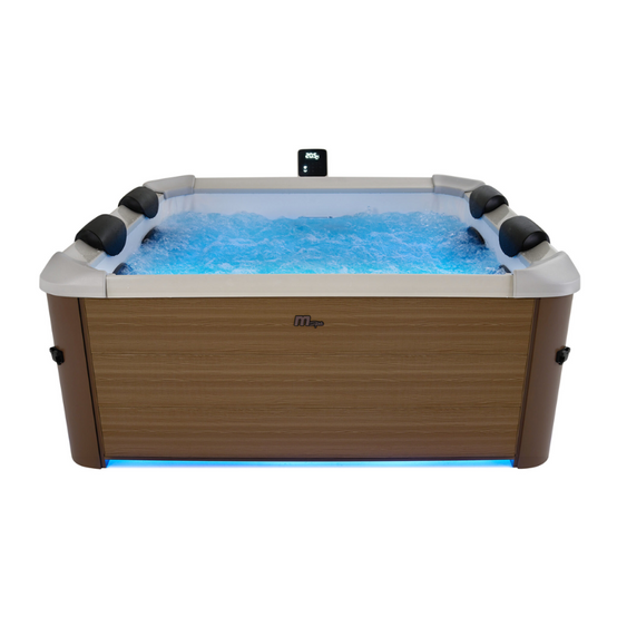 Spa rigide 6 places avec jets hydromassants Oslo Amber , 4 coussins et structure compacte 160×160×65 cm – Mspa - Image 1