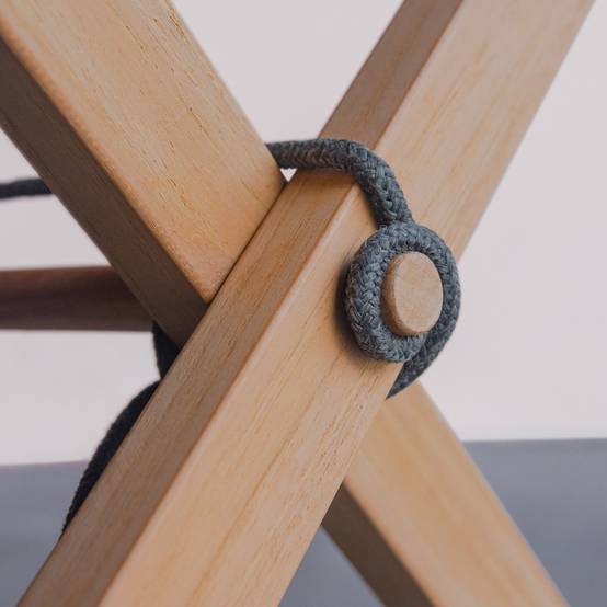 Table basse de jardin en teck gris Relax - Image 5