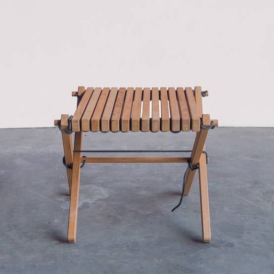 Table basse de jardin en teck gris Relax - Image 4