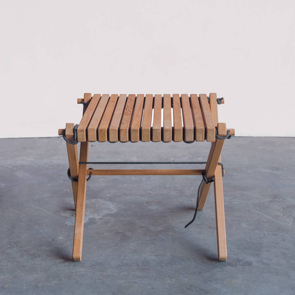 Table basse de jardin en teck gris Relax - Image 4