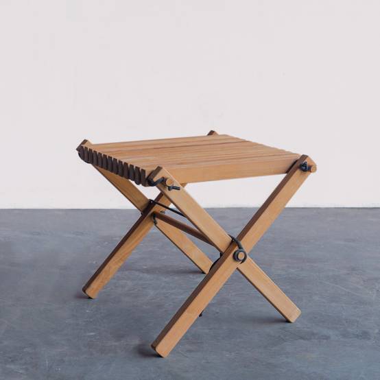 Table basse de jardin en teck gris Relax - Image 3