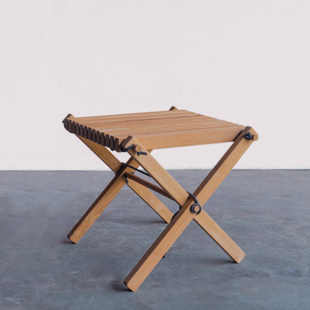 Table basse de jardin en teck gris Relax - Image 3