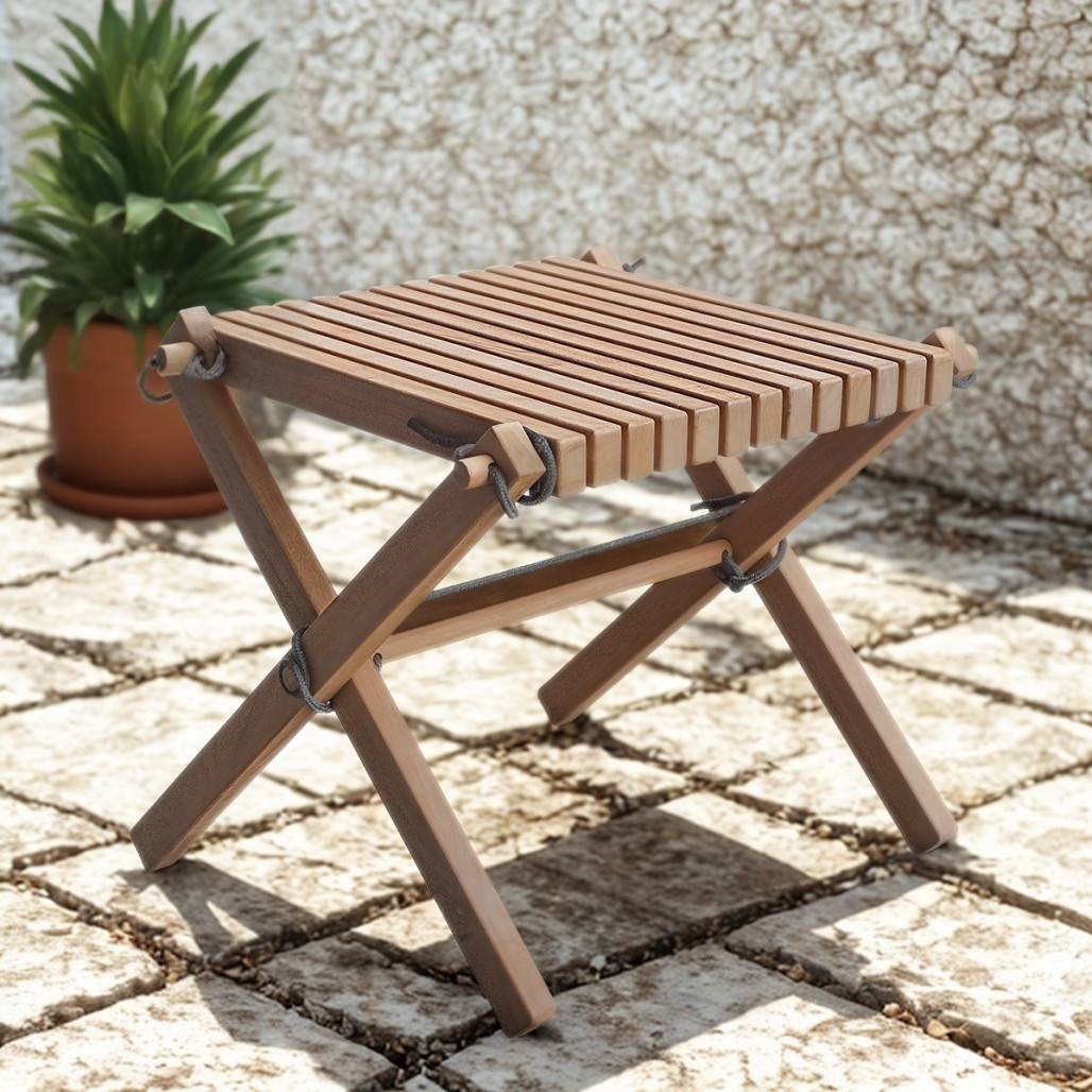 Table basse de jardin en teck gris Relax - Image 2