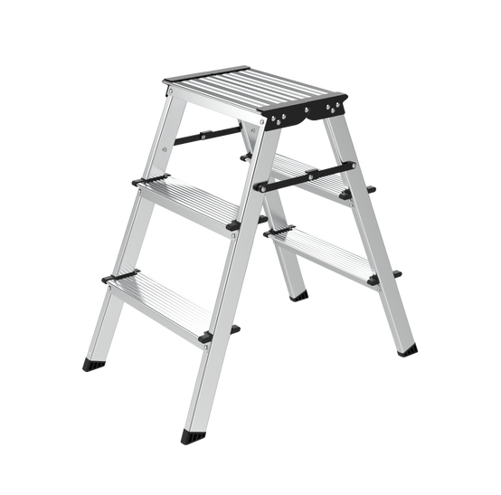 Escabeau aluminium léger avec marches et pieds antidérapants - ESCALO - Image 2