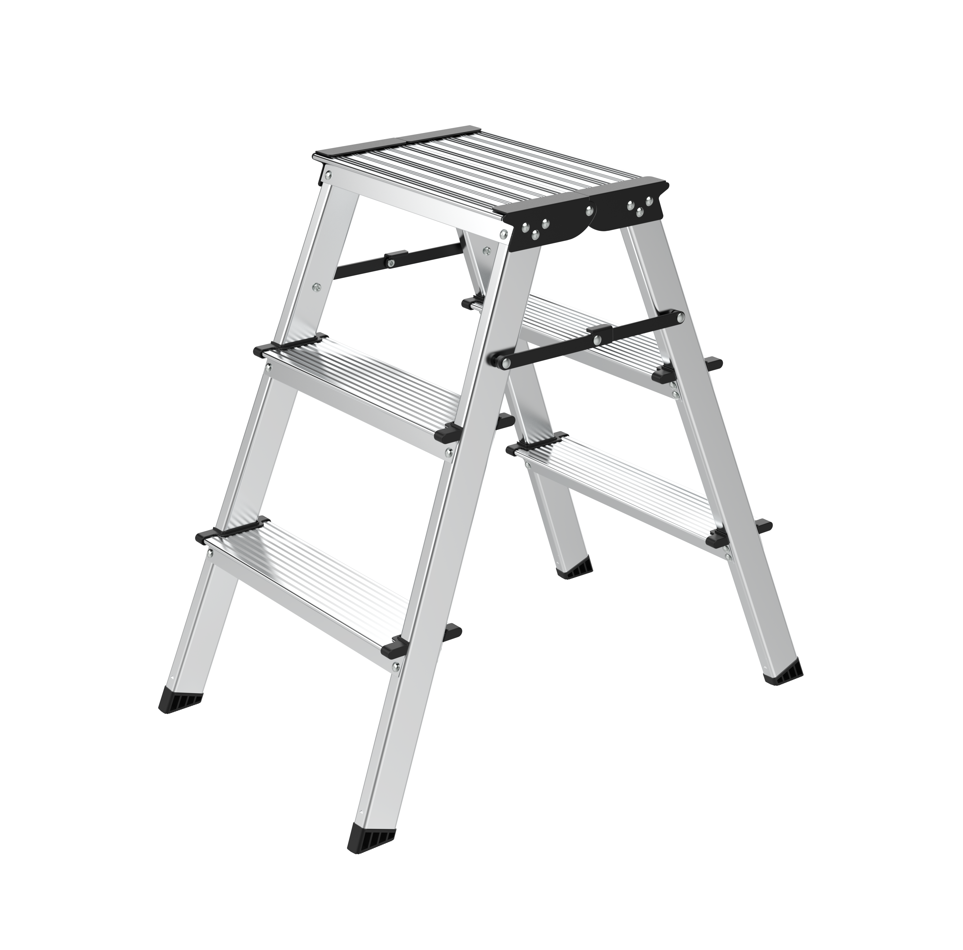Escabeau aluminium léger avec marches et pieds antidérapants - ESCALO - Image 2