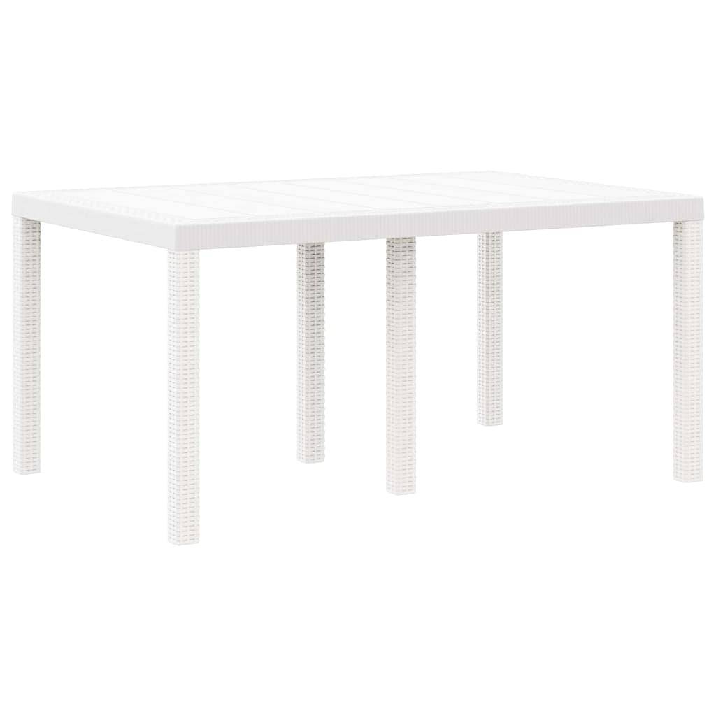 7 pcs Salon De Jardin - Mobilier D'extérieur Blanc Rattan Polt - Image 5