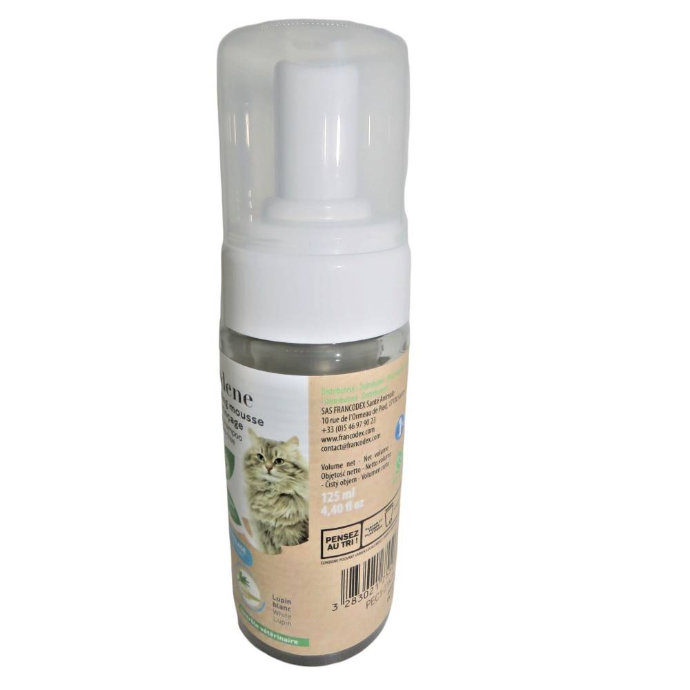 Francodex - Shampooing mousse sans rinçage 125 ml, pour chats - Imagen 4