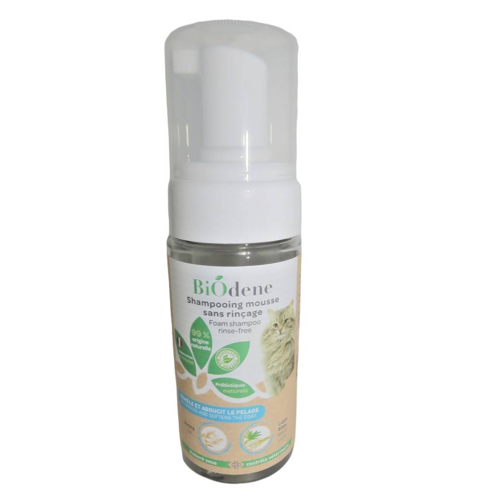 Francodex - Shampooing mousse sans rinçage 125 ml, pour chats - Imagen 1