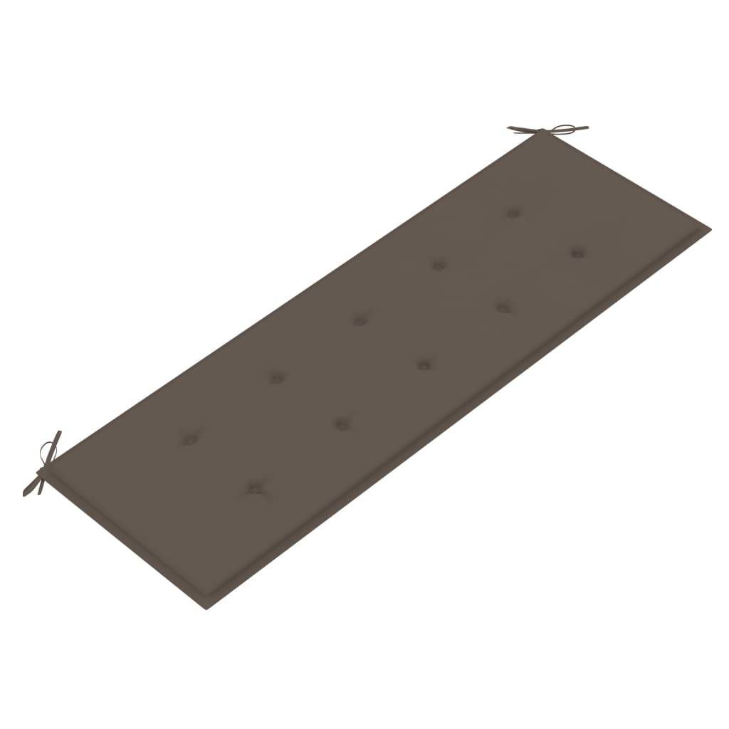 Helloshop26 - Banc de jardin meuble de patio d'extérieur terrasse avec coussin 157 cm bois d'acacia massif - Imagen 5