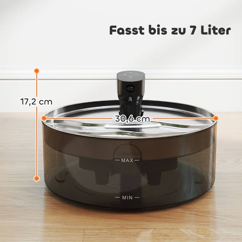 Fontaine eau Chat Inox 7L Sans fil Silencieuse Capteur Noir - ComfortXL Pet Living - Image 3