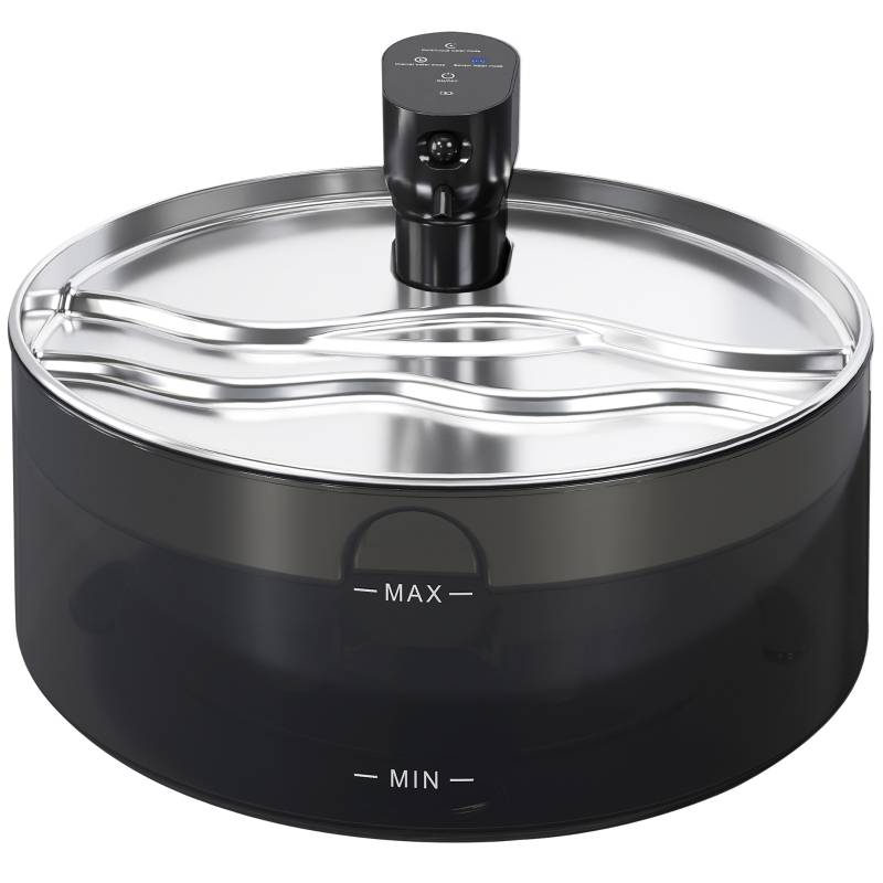 Fontaine eau Chat Inox 7L Sans fil Silencieuse Capteur Noir - ComfortXL Pet Living - Image 2