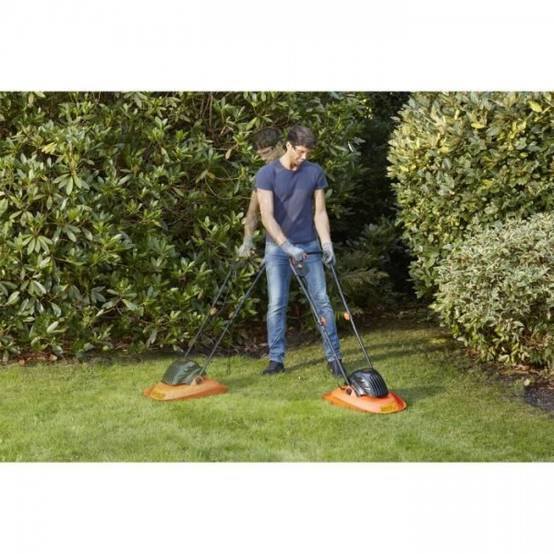 Tondeuse a Gazon électrique sur coussin d'air 1200W 30cm de coupe BLACK+DECKER BEMWH551-QS - 6 lames, 3 réglages de hauteur de coupe - Image 5
