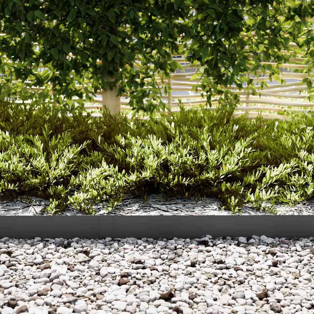 Bordure aménagement jardin acier laminé séparation nette 100x15cm noir - ComfortXL Outdoor Living - Image 3