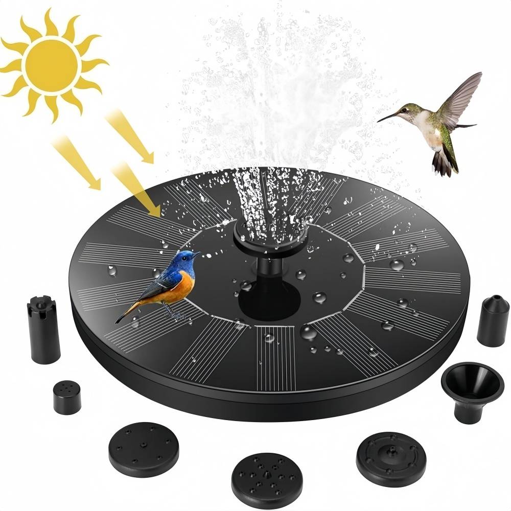 Abreuvoir fontaine solaire pour oiseaux extérieure - Lytech - Image 1