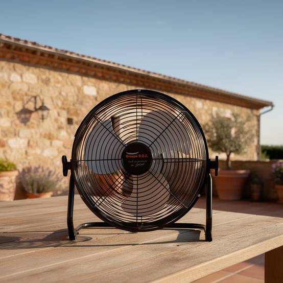 Ventilateur de Table Solaire Silencieux - 3 Vitesses - Recharge USB et Solaire - Autonomie 12h - Compact Portable - Groupe DDC - Image 1