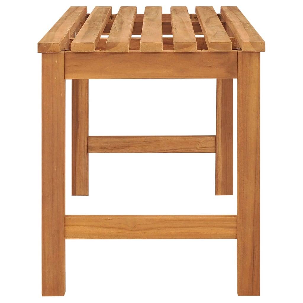 Helloshop26 - Banc de jardin meuble de patio d'extérieur terrasse 114 x 40 x 45 cm bois de teck solide - Imagen 3