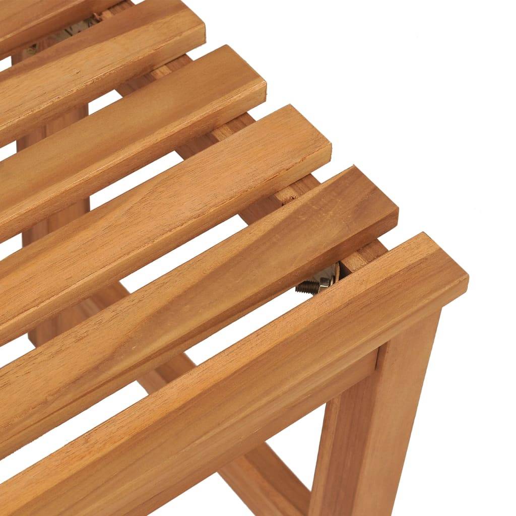 Helloshop26 - Banc de jardin meuble de patio d'extérieur terrasse 114 x 40 x 45 cm bois de teck solide - Imagen 5