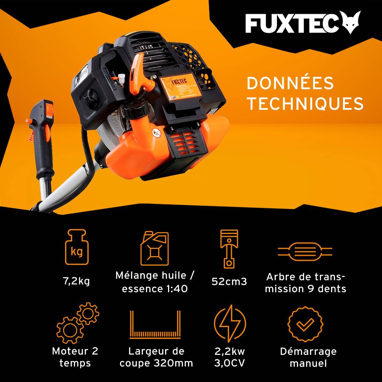 FUXTEC - Débroussailleuse thermique - FUXTEC FX-MS152 - 52cm3 3CV - FUXTEC - Image 3