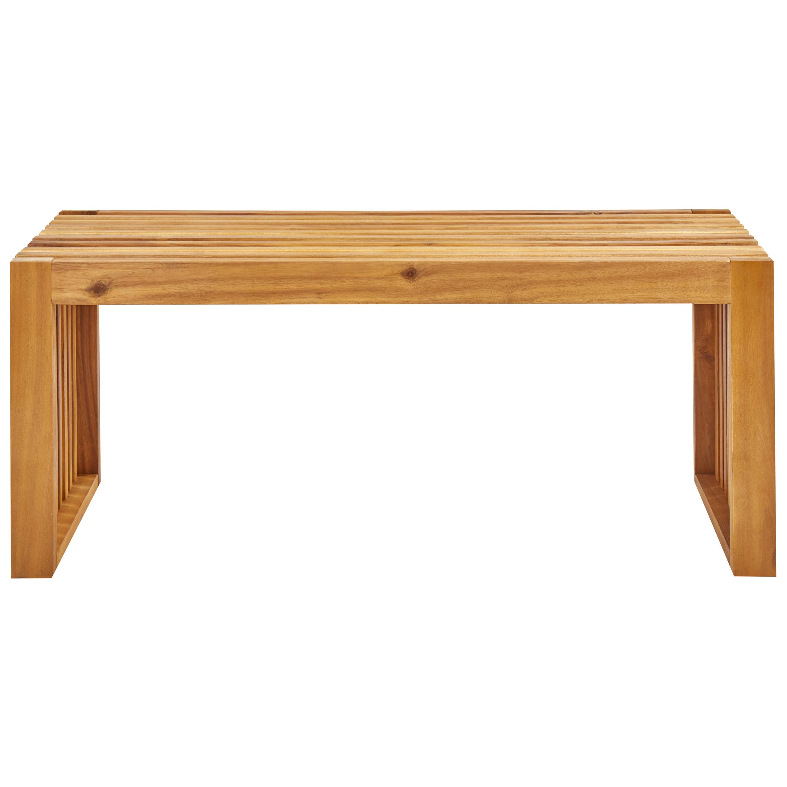 Beliani - Set de salle à manger, 4 Personnes Acacia Marron BELLANO - 120x70x70- Beliani - Imagen 7