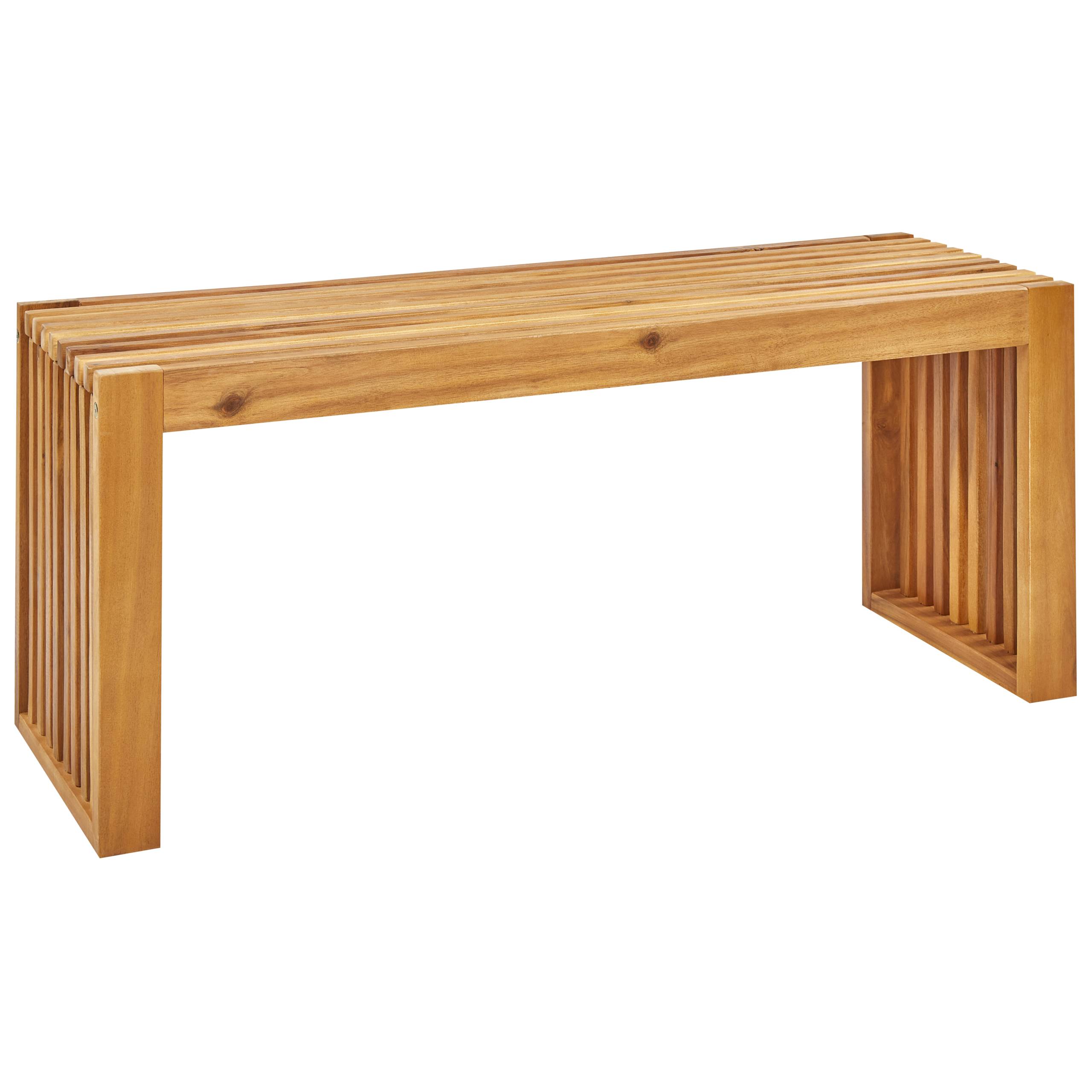 Beliani - Set de salle à manger, 4 Personnes Acacia Marron BELLANO - 120x70x70- Beliani - Imagen 6