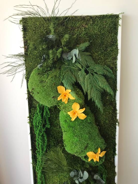 Tableau Végétal Stabilisé Hanakotoba - Tableau Végétal - Décoration d'Intérieur - 140*40 cm - Image 2