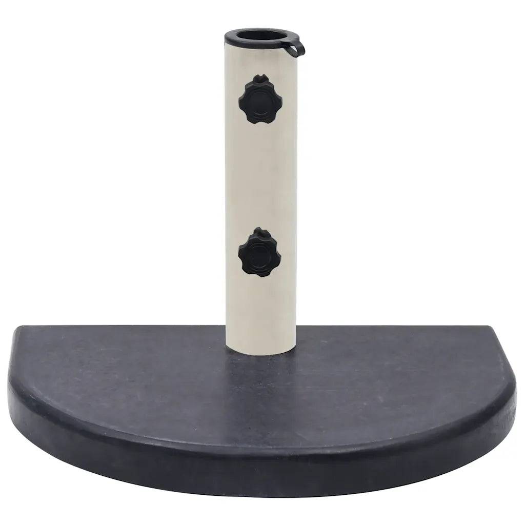 Helloshop26 - Socle de parasol demi-rond robuste 40 x 28 x 4 cm pour extérieur élégant en granite noir - Image 2