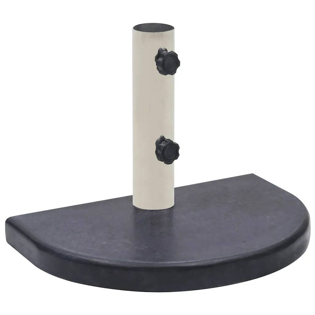 Helloshop26 - Socle de parasol demi-rond robuste 40 x 28 x 4 cm pour extérieur élégant en granite noir - Image 4