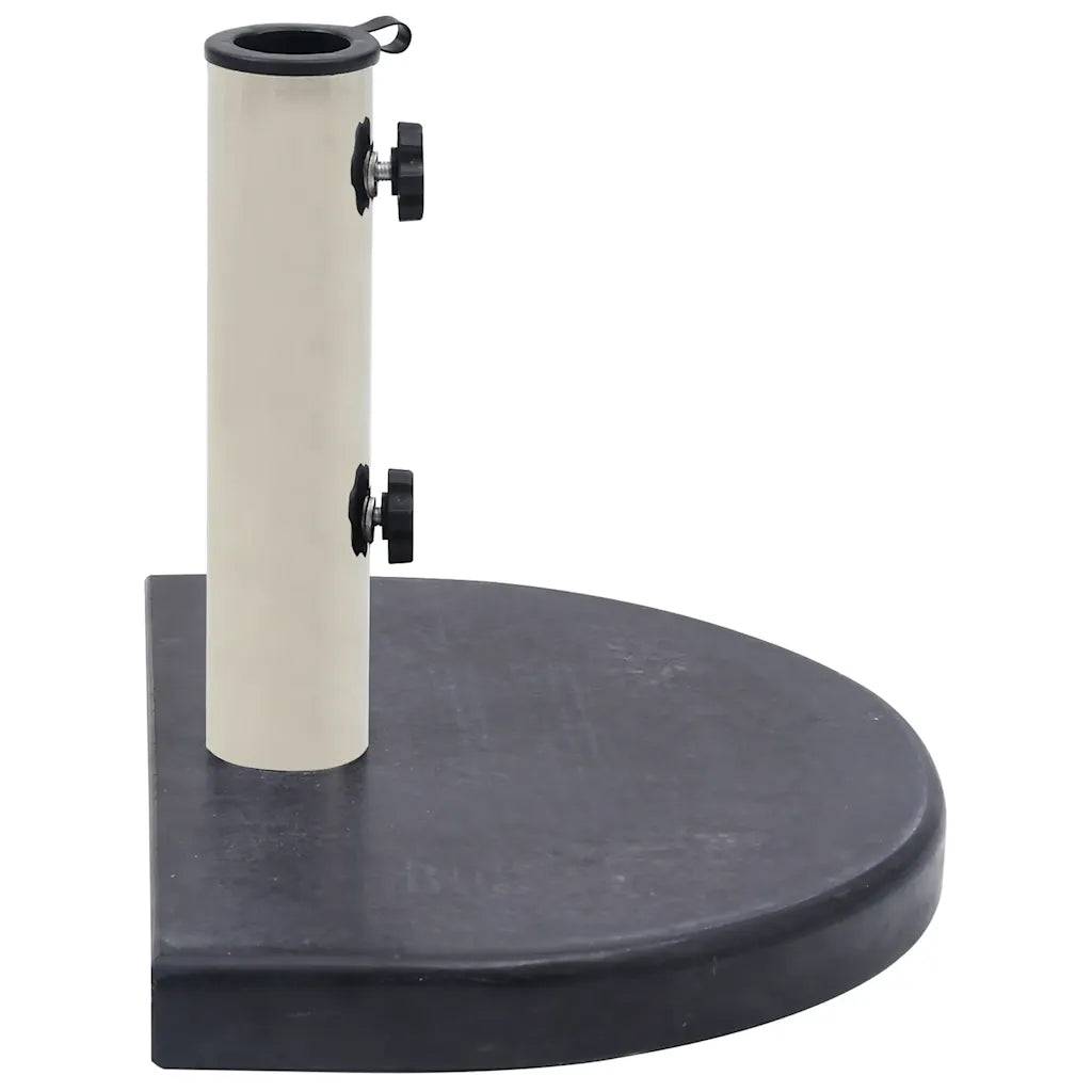 Helloshop26 - Socle de parasol demi-rond robuste 40 x 28 x 4 cm pour extérieur élégant en granite noir - Image 3