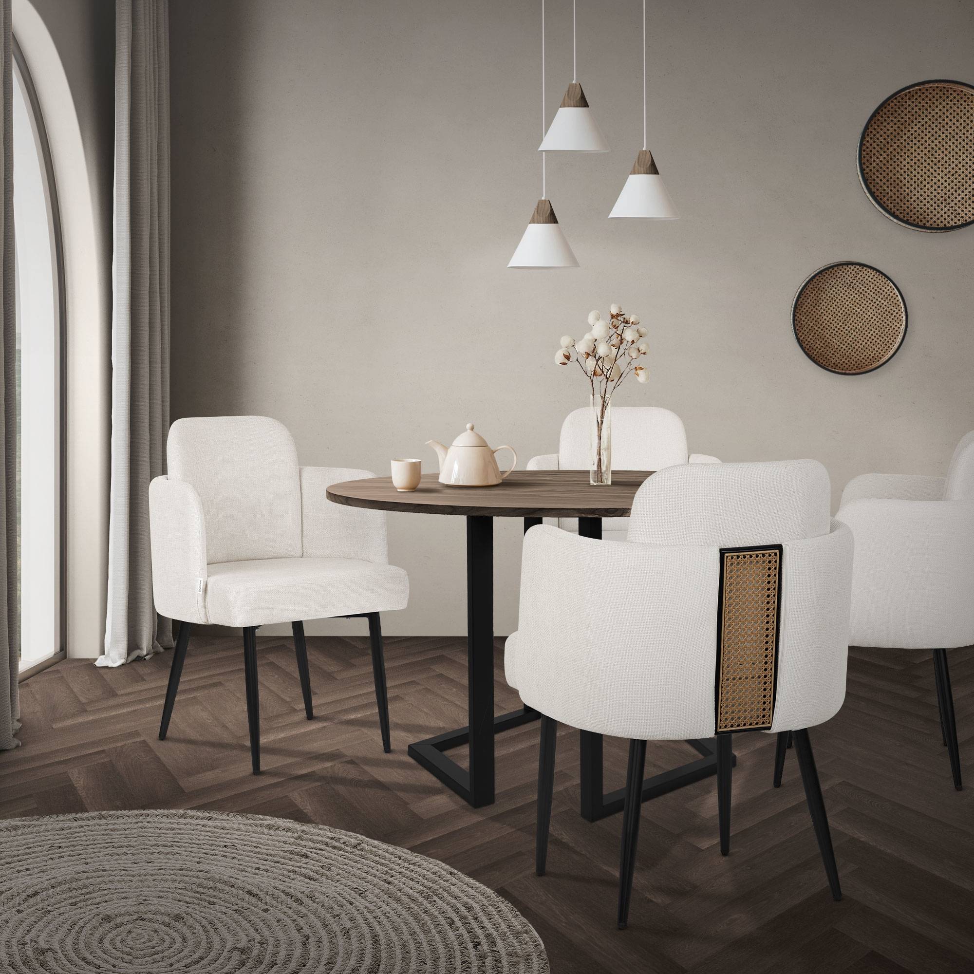 Chaise De Salle à Manger Confortable - Dossier Ergonomique - Marron - Moderne - Lot De 1