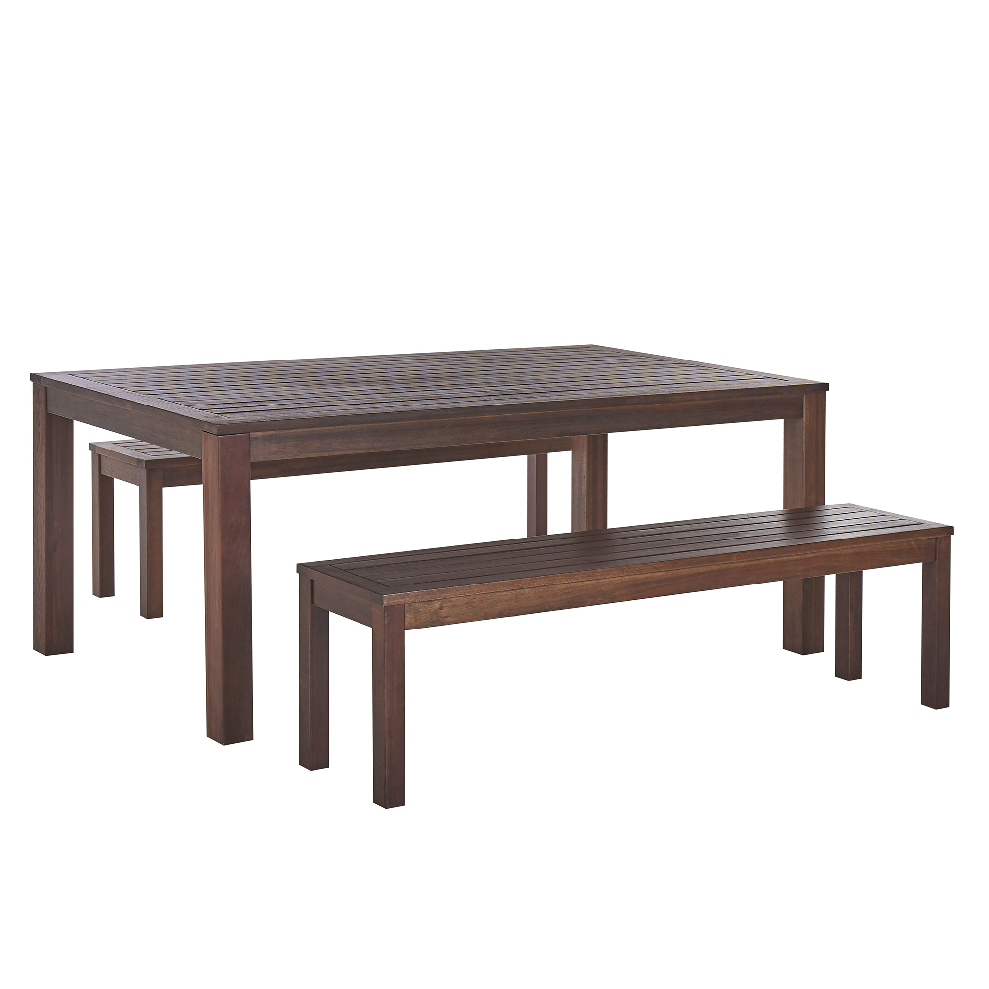 Beliani - Set de salle à manger, 6 Personnes Bois d'eucalyptus Marron foncé TUSCANIA - Beliani - Imagen 2